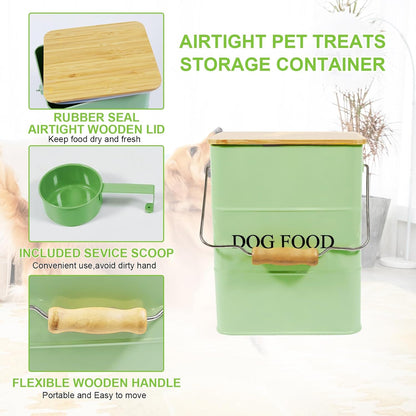 Dog Food storage container Dog Treats Jar,5~6 lb Metal food treats tin for Dog, pet snacks