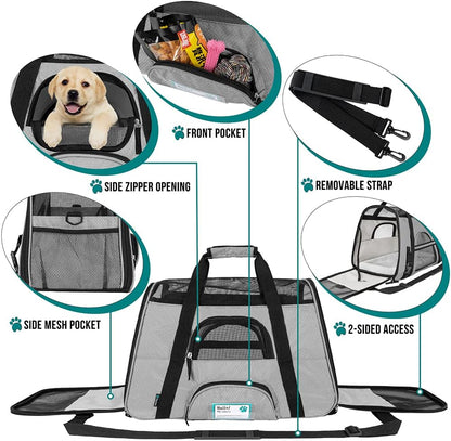 PetAmi Airline Approved Pet Carrier for Cat, Soft Sided Dog Carrier for Small Dogs, Cat Travel