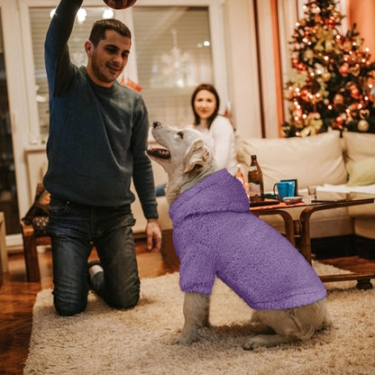 Stpiatue Dog Hoodie (Purple) - Warm Polyester Hooded Sweater for Extra Large Dogs, XX-Large, 36''