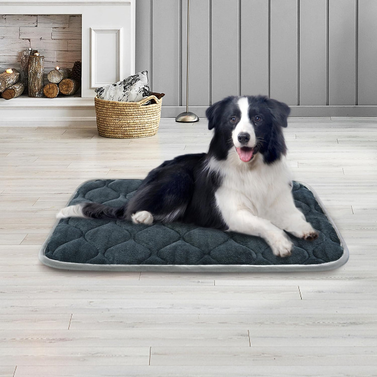 furrybaby Dog Bed Mat Flat Crate Mat with Anti-Slip Bottom Machine Washable Pet Kennel Pad for Dog