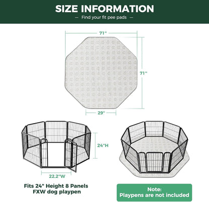 FXW Washable Pee Pads for Dogs, Puppy Pads with Super Absorbent, Specifically Designed for FXW