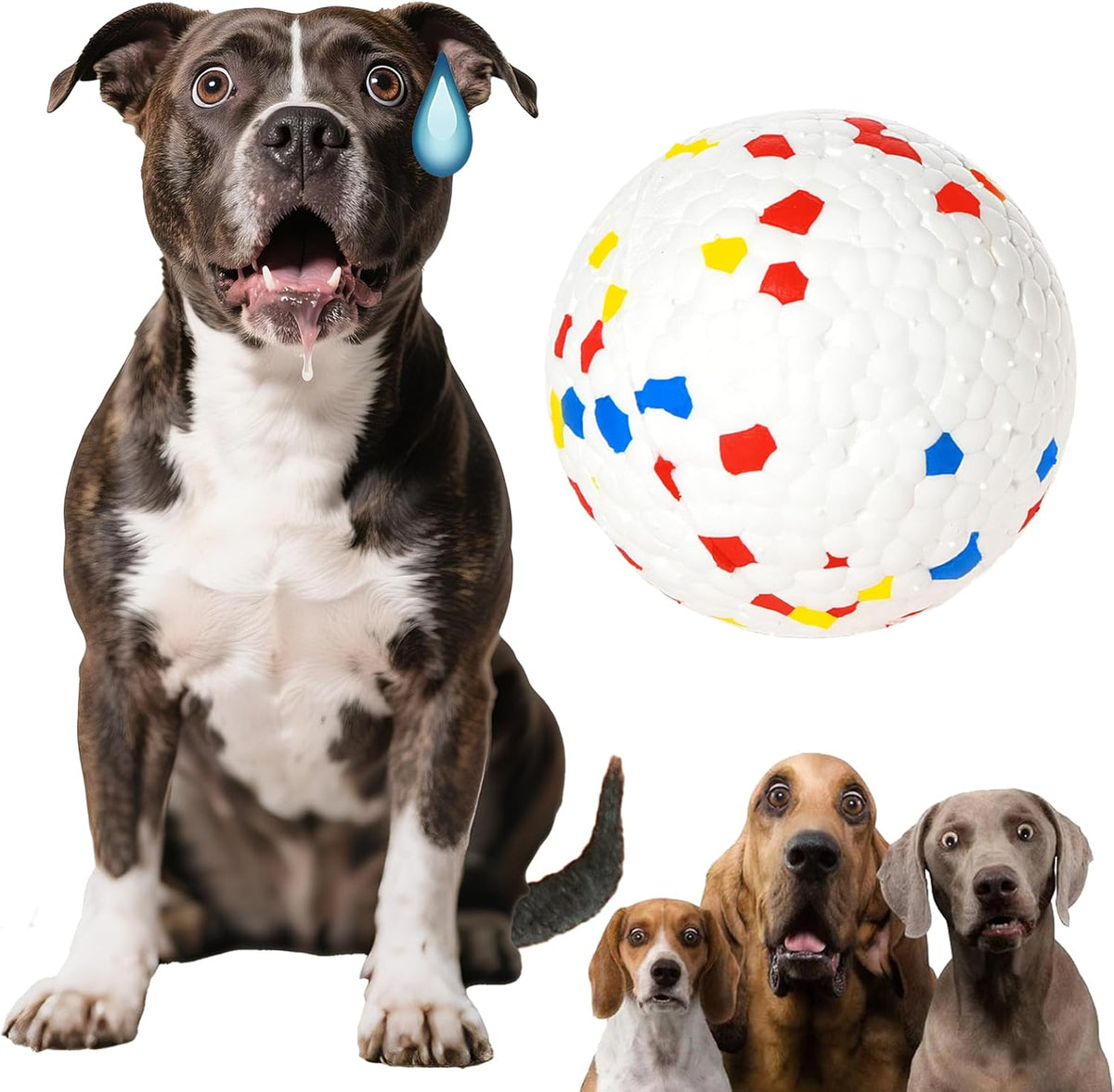Dog Ball, 2.5 inch Dog Toy for Aggressive Chewers,ETPU Material Durable Ball for