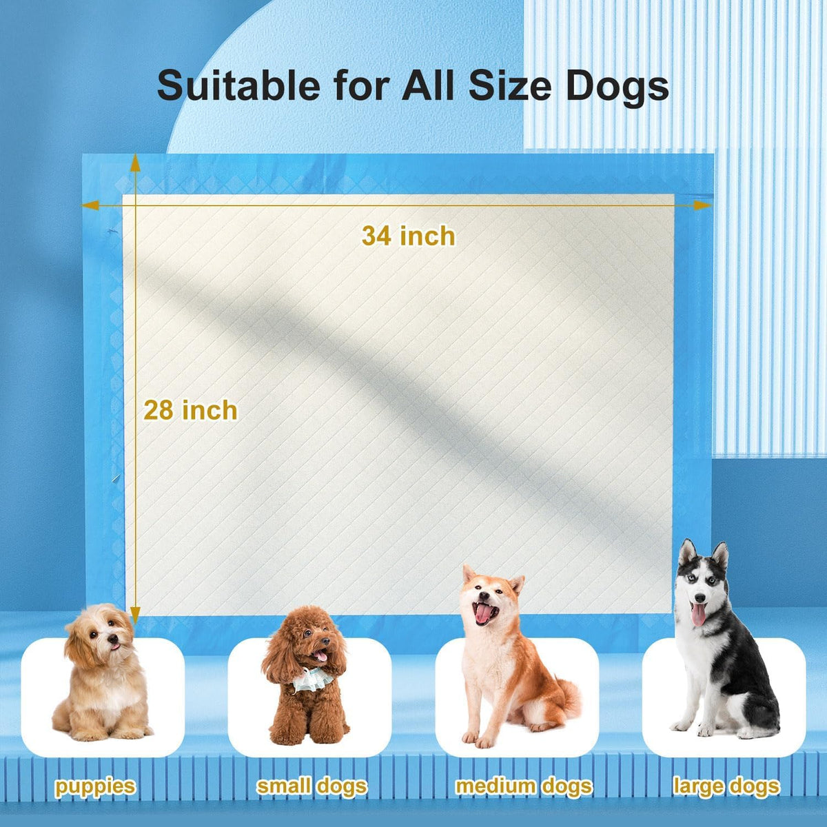 Gardner Pet Ultra Absorbent Thicker Dog Pee Pads Extra Large XL 28"x34" Leak-Proof Odor-Control