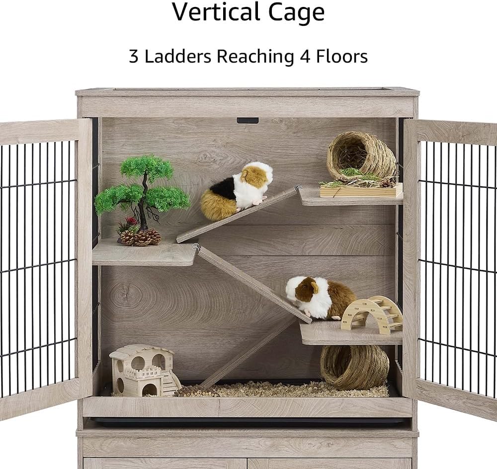 unipaws Ferret Cage with Storage, Large Vertical Hamster Cage, Iguana, Rabbits, Chinchillas, Pet