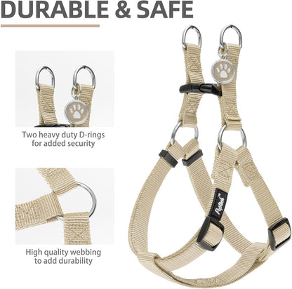 PUPTECK No Pull Dog Harness Soft Adjustable Basic Nylon Step in Puppy Vest Outdoor Walking with ID