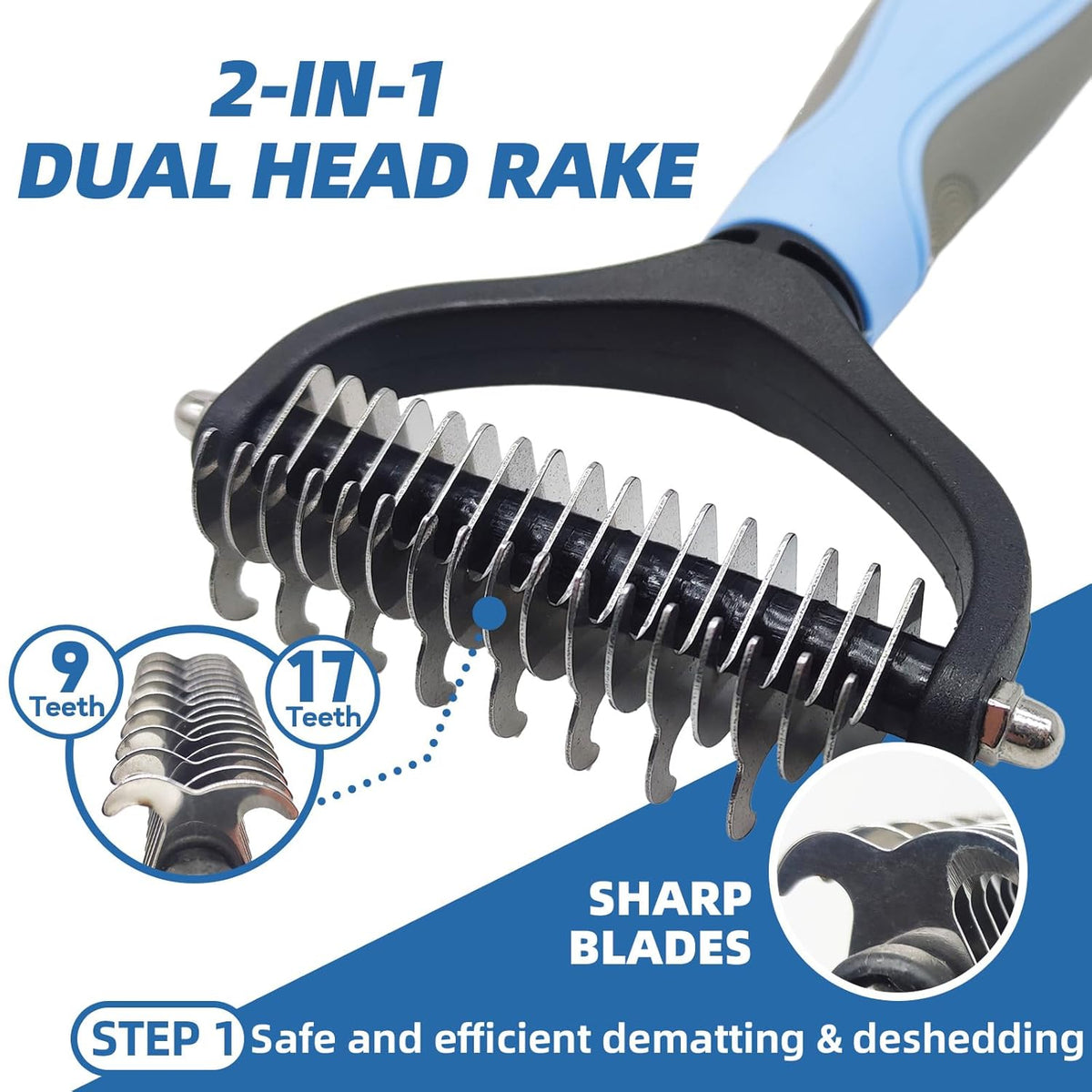 Dog Brush for Shedding,7 PCS Pet Grooming Brush Kit to De-fur & Hair Slicker Deshedding Brushes
