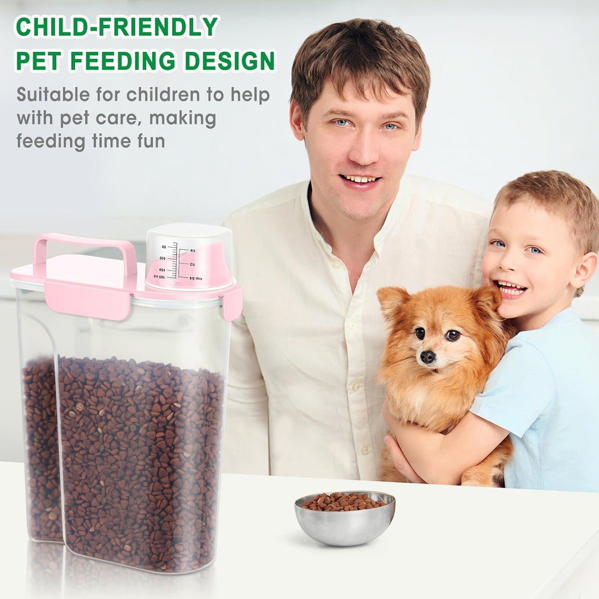 TBMax Cat Dog Food Container 5 to 7 lbs, Secondary Pet Food Storage Beyond a Large Dog Food Bin for