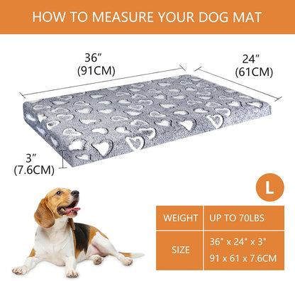 VANKEAN Dog Crate Mat - Reversible Cool & Warm Stylish Bed, Waterproof & Machine Washable, Supports