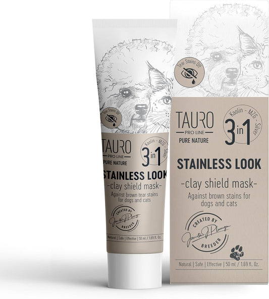 Tauro Pro Line Clay Tear Stain Remover for Dogs - Shield Mask for Eyes, Ears, Mouth, Gentle