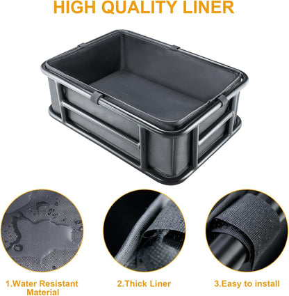 Bike Basket Rear with Liner,Waterproof Cover,Cargo Net Large Rear Bike Basket,Heavy Duty Bicycle
