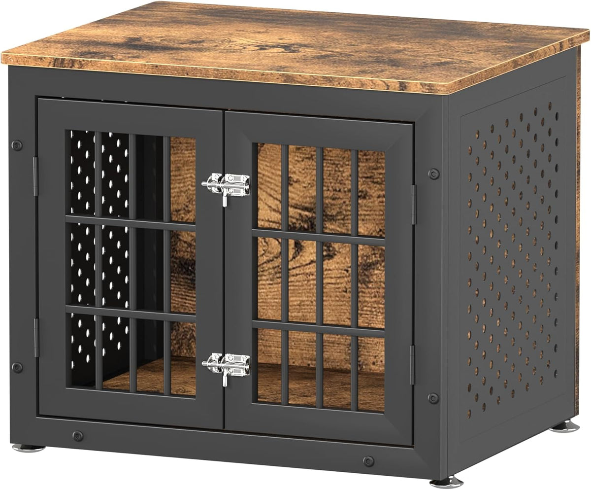 26" Heavy Duty Dog Crate Furniture for Small Dogs, Metal Kennel for High Anxiety Dogs, Chew Proof