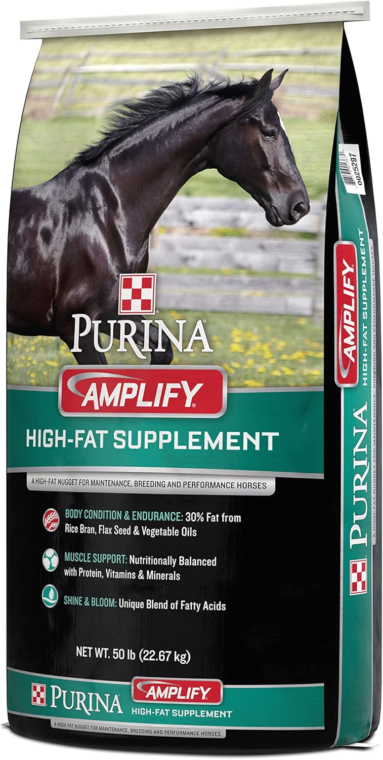 Purina, Amplify Equine, High-Fat Horse Supplement for Maintenance, Breeding, & Performance Horses