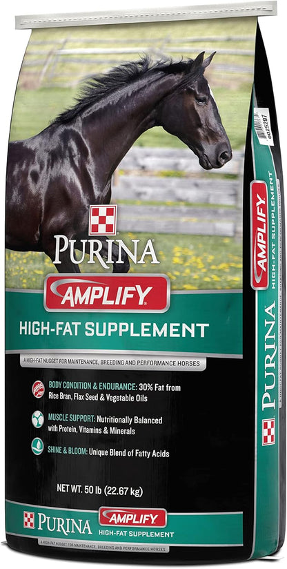 Purina, Amplify Equine, High-Fat Horse Supplement for Maintenance, Breeding, & Performance Horses