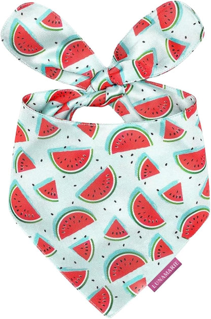 LunaMarie - Luxury Pet Birthday Bandanas -Premium & Silky Poly Fabric | 100% Handmade | Custom