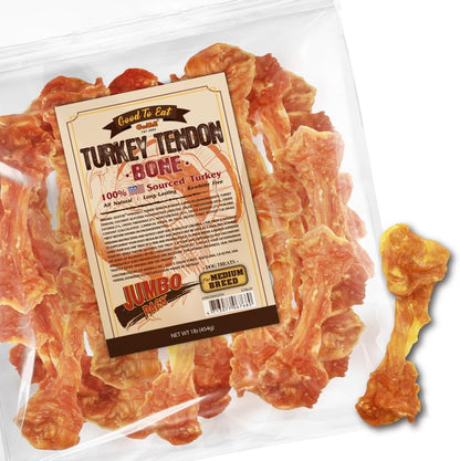 Gootoe Turkey Tendons for Dogs –All-Natural, Hypoallergenic Dog Treats, Rawhide Alternative, Long