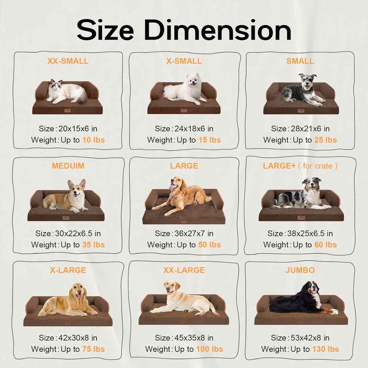 Extra Large Dog Bed-Orthopedic Waterproof XL Dog Bed for XLarge Extra Big Dogs - Foam Couch Sofa