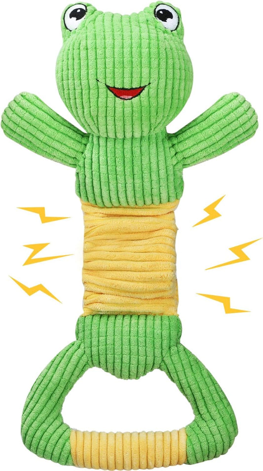 Dog Squeak Toys Durable Plush Dog Toy with Crinkle Paper, Tug of War Pull Toys for Puppies