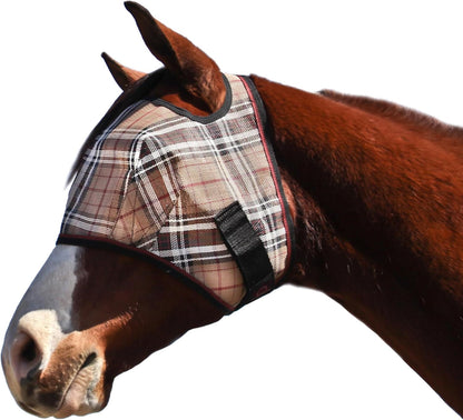 Kensington Fly Mask Web Trim — Protects Horses Face and Eyes From sun While Allowing Full