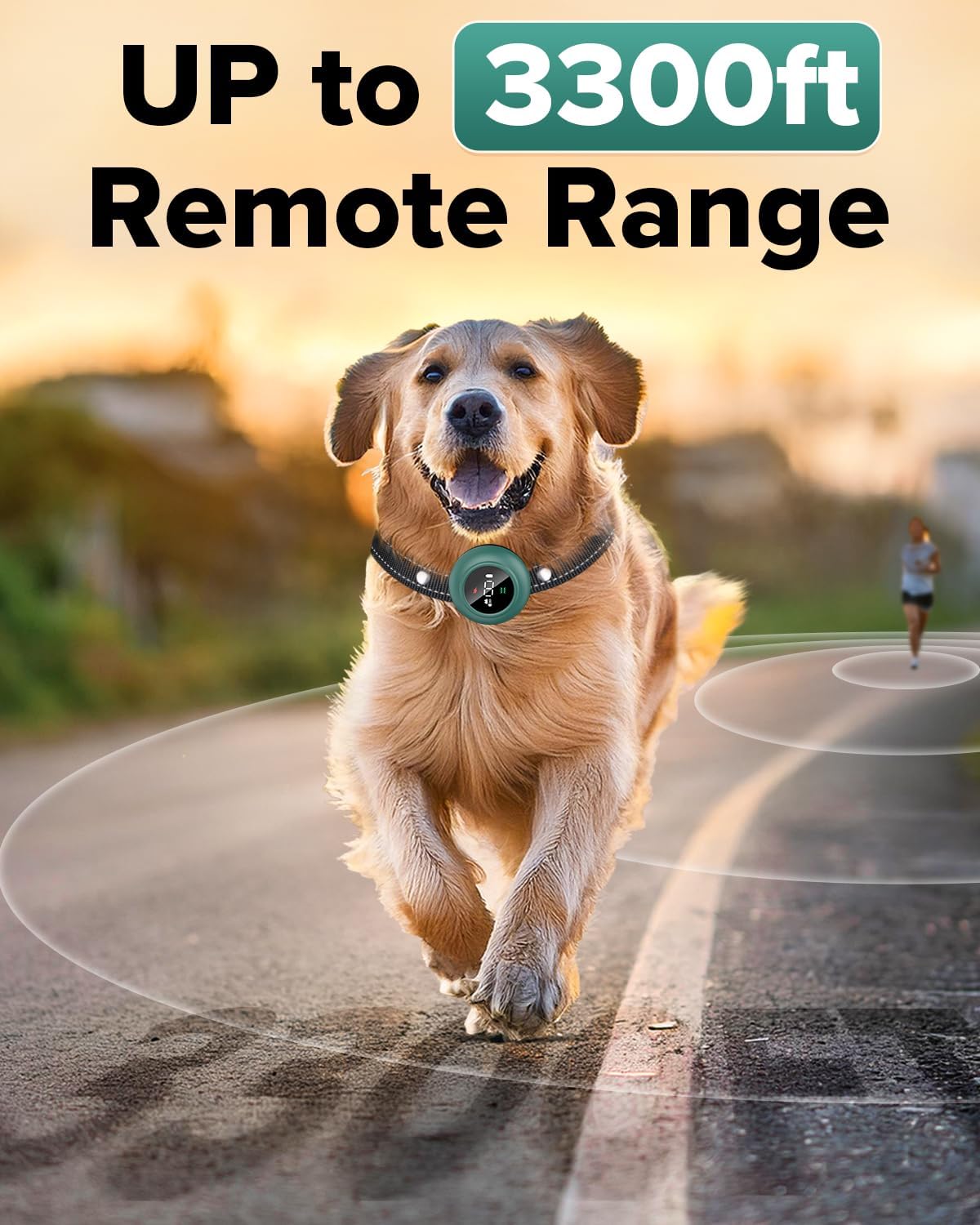 [New 2025] 2-in-1 Dog Shock Collar & Bark Collar – 3300FT Dog Training Collar with Remote
