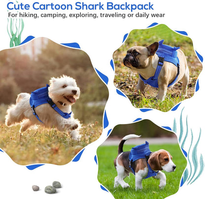 IDOMIK Dog Backpack Harness, No-Pull Dog Backpack with D-Ring for Small Medium Dogs, Cute Self