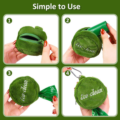 ECO-CLEAN Dog Poop Bags with 3 Bags Left Indicator - 360 Count Extra Thick and Leak Proof Pet Waste