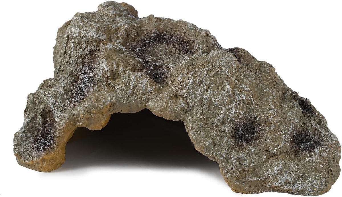 IBWell Resin Leopard Gecko Hide, True to Nature Reptile Rock for Bearded Dragon Hideout Snake Hides