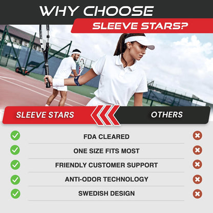 Sleeve Stars Tennis Elbow Brace for Women - Adjustable Tennis Elbow Strap, Golfers Elbow Brace for