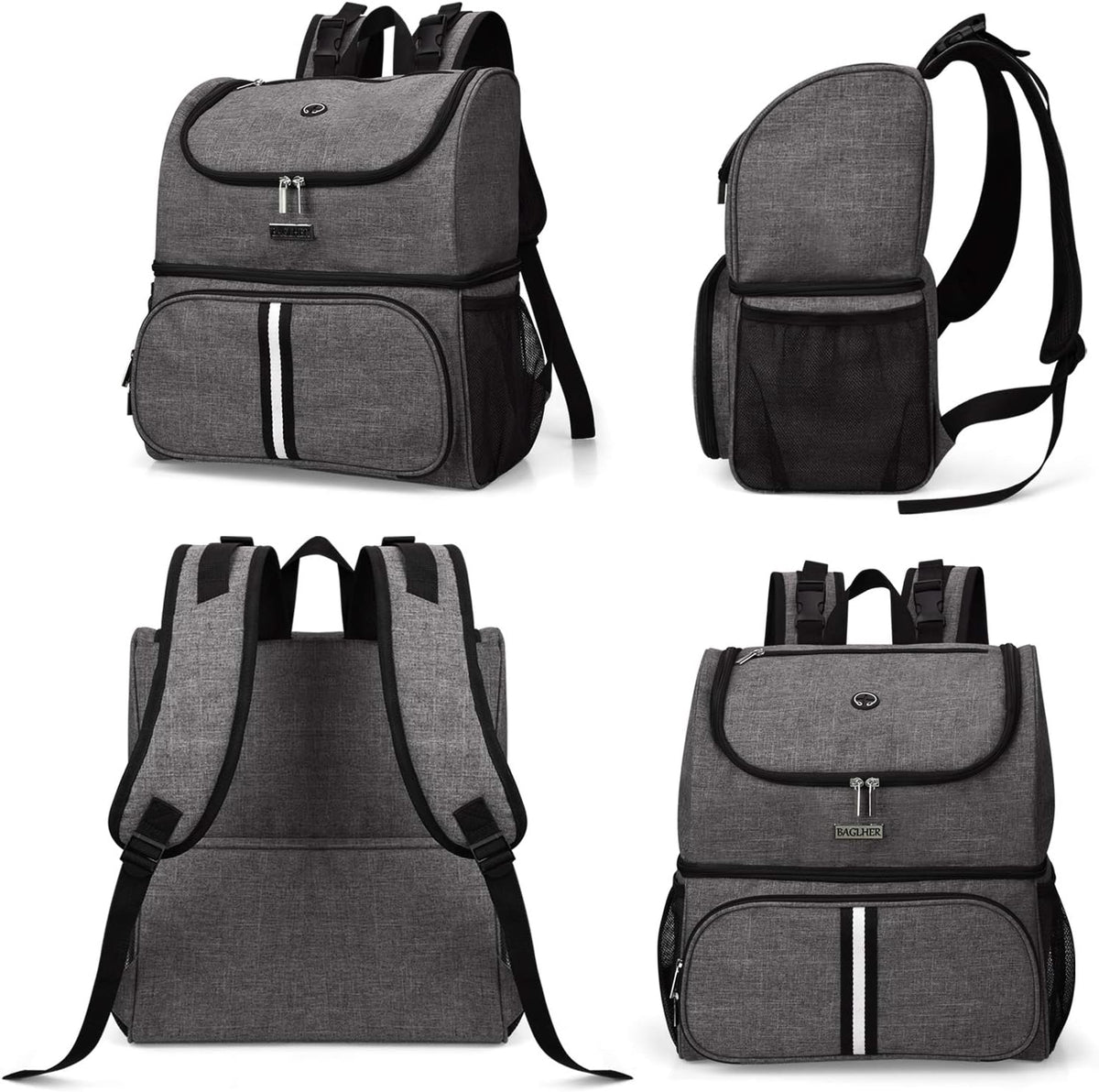 BAGLHER Pet Travel Bag, Double-Layer Pet Supplies Backpack (for All Pet Travel Supplies), Pet