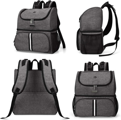 BAGLHER Pet Travel Bag, Double-Layer Pet Supplies Backpack (for All Pet Travel Supplies), Pet