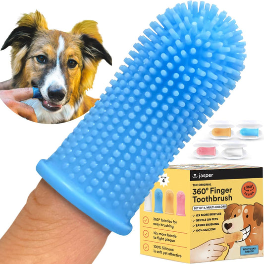 Jasper Dog Toothbrush, 360 Degree Pet Tooth Brushing Kit, Cat Toothbrush, Canine Dental Care &