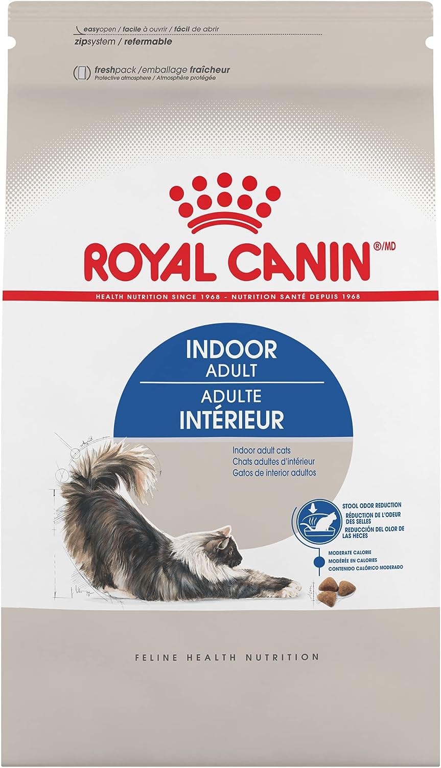 Royal Canin Feline Health Nutrition Dry Indoor Cat Food, Supports Healthy Weight, Digestive Health