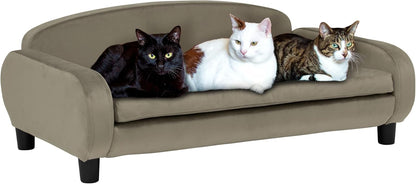 Paws & Purrs Multi-Cat Sofa Bed – 41.5″ Wide Elevated Pet Couch with 3″ Foam Mattress, Removable