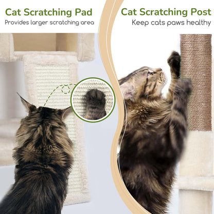 Globlazer Heavy Duty Cat Tree Tower, 70inch Sturdy Cat Tree for Indoor Cats Sturdy Large Cat Tower