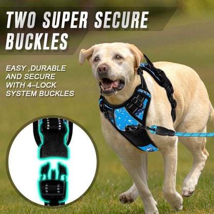 BARKBAY No Pull Dog Harness Front Clip Heavy Duty Reflective Easy Control Handle for Large Dog