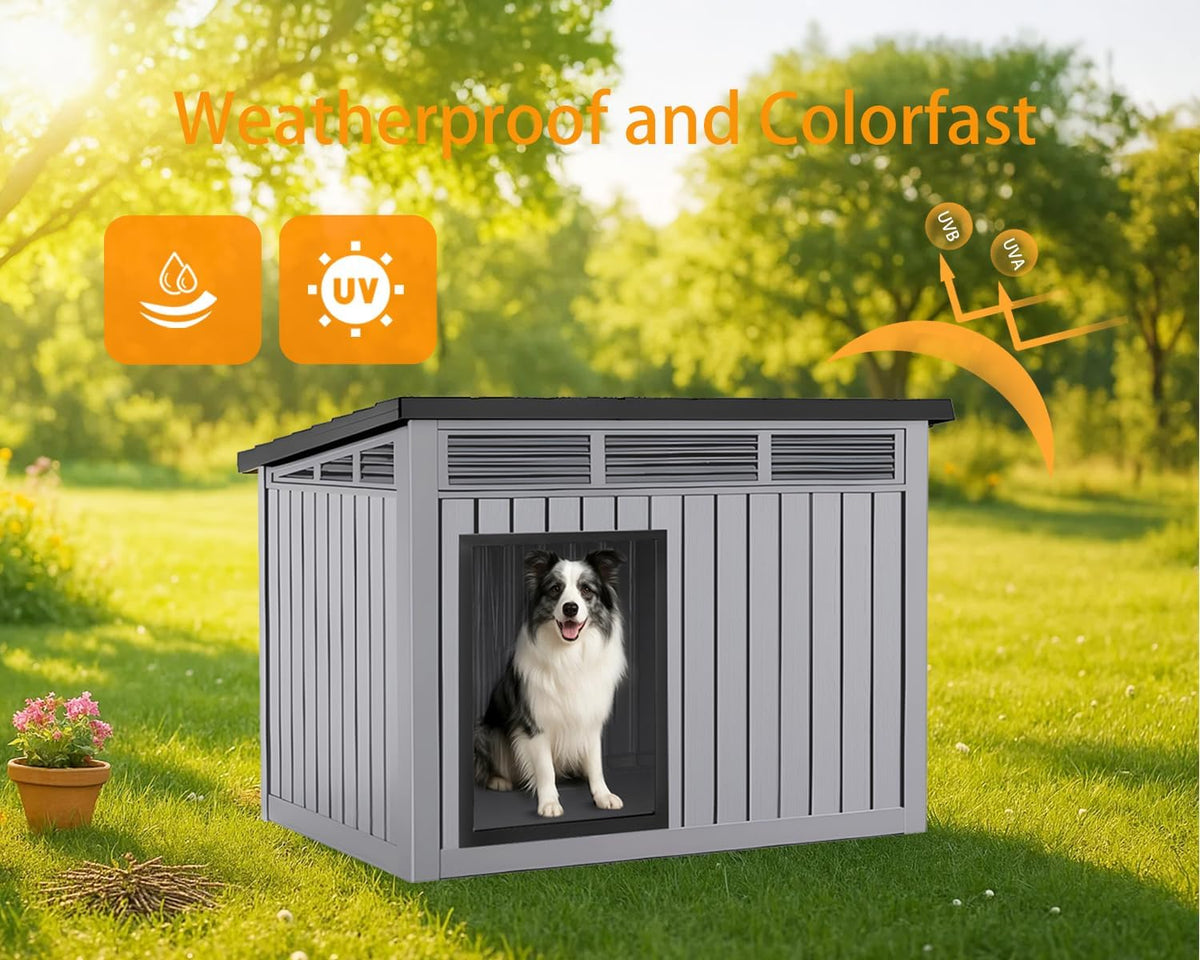 VIXZEN Dog House Indoor Outdoor,Waterproof Dog House for Small to Large Dogs,Doghouse with Air