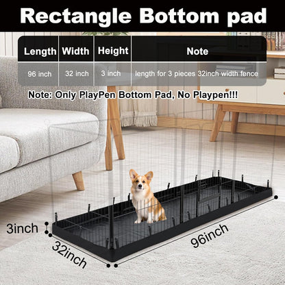 PJYuCien Rectangle Dog Playpen Bottom Pad - Fits 8 Panels 32"" Width Metal Dog Playpen -32""x96""