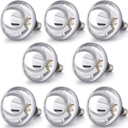 VIHOSE 8 Pack 250 Watt Heat Lamp 120v R40 Heat Lamp Bulbs Glass Incandescent Light Bulbs