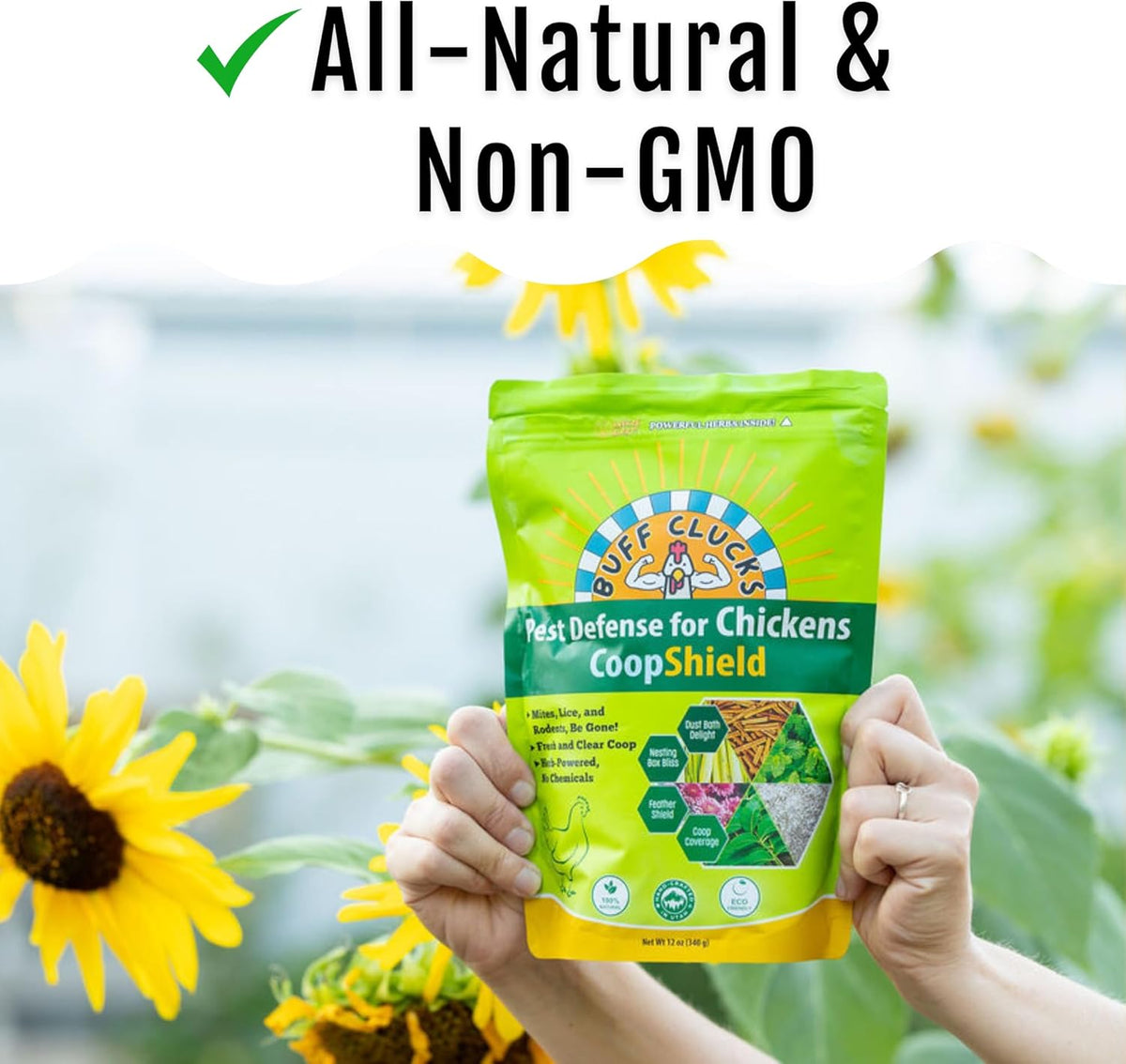 Dust Bath Herb Blend for Chickens - Keep Feathers Clean & Healthy - Food Grade, Natural Nesting Box