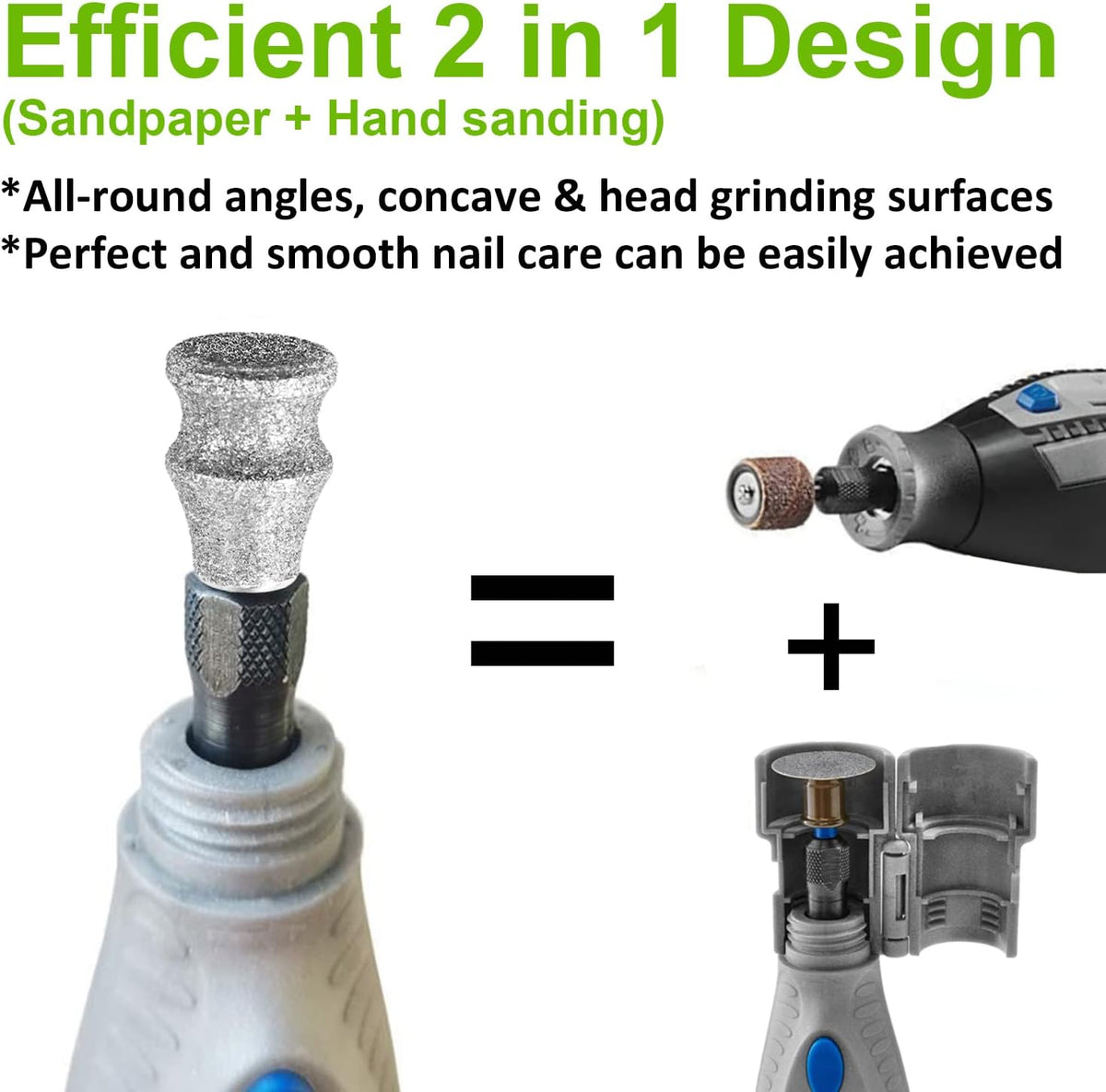 Diamond Dremel Dog Nail Grinder Attachment, Diamond Rotory Bit for Dogs&Pets Nail Care, 1/8'' Pet
