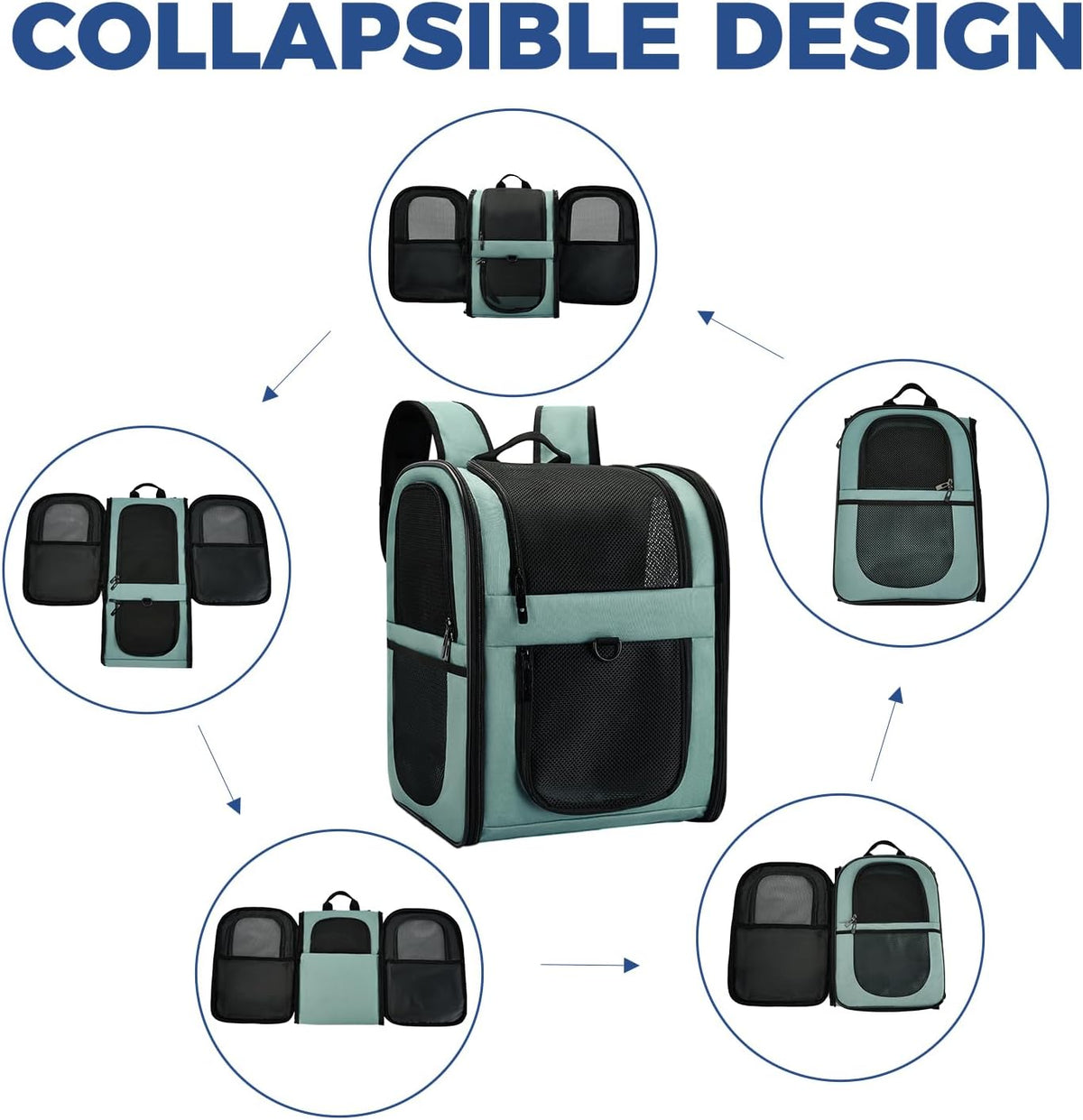 Apollo Walker Dog & Cat Carrier Backpack for 4-15lb Pets - Ventilated Safe Design with Padded Back
