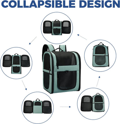 Apollo Walker Dog & Cat Carrier Backpack for 4-15lb Pets - Ventilated Safe Design with Padded Back
