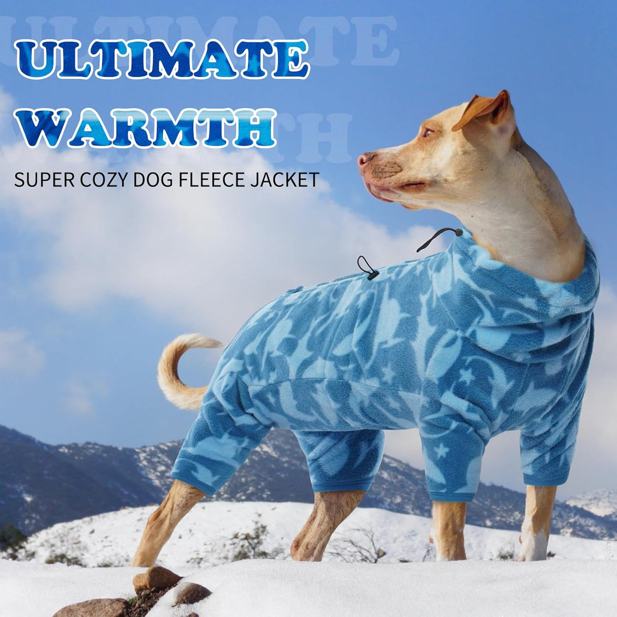 ROZKITCH Dog Thermals Winter Coat Soft Fleece Pullover Pajamas, Pet Windproof Warm Cold Weather