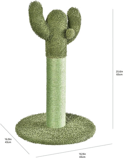 Amazon Basics Cat Scratcher - Indoor Cactus Single Cat & Kittens Scratching Post with Dangling