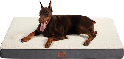 Bedsure XXL Dog Bed for Large Dogs - Orthopedic Flat Giant Pet Beds with Removable Washable Cover