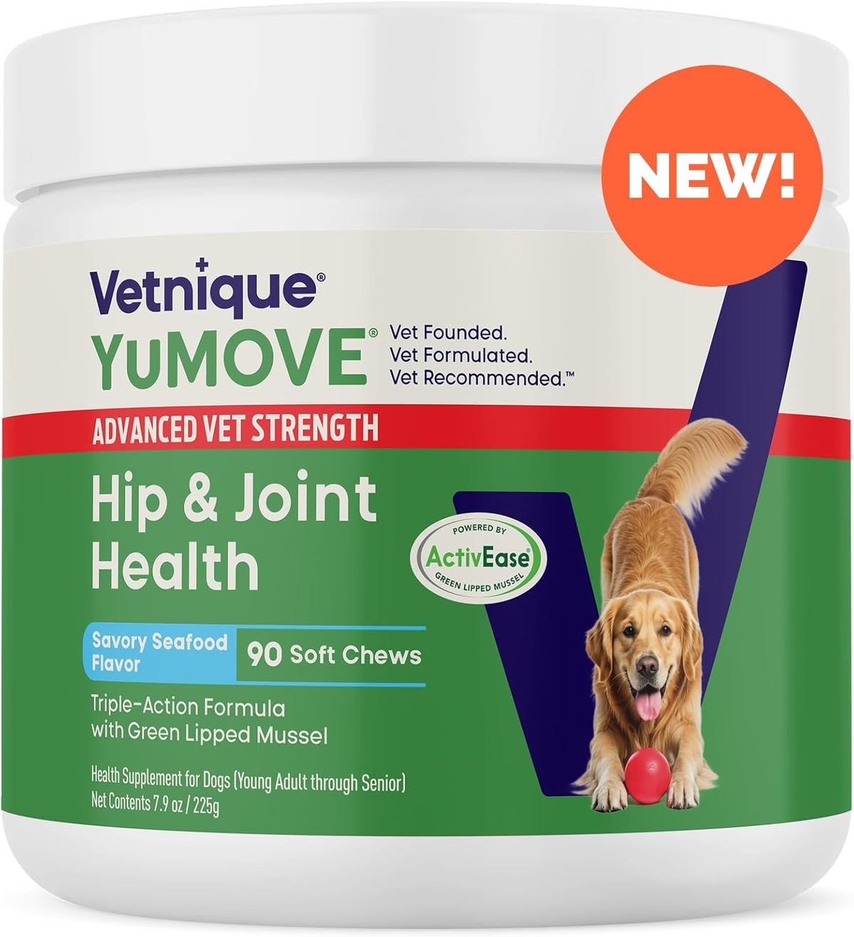 YuMOVE Hip & Joint Supplement for Dogs with Glucosamine, Hyaluronic Acid, Green Lipped Mussel &