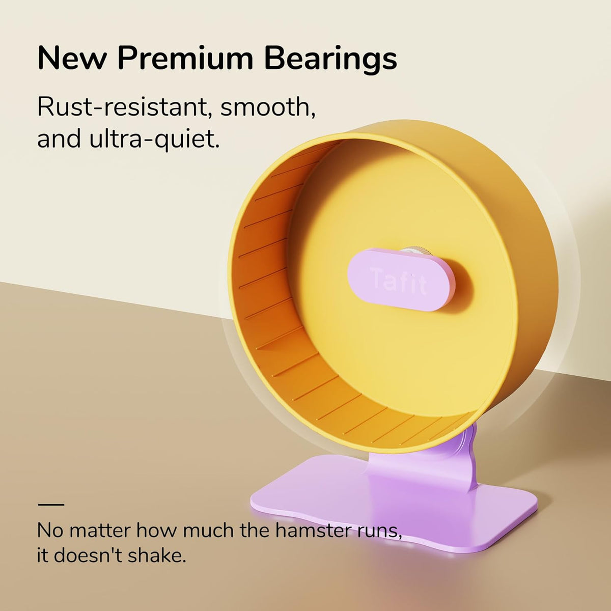 Silent Hamster Wheel 8.7 Inch Dual-Bearings Small Animals Quiet Running Exercise Wheels, Height
