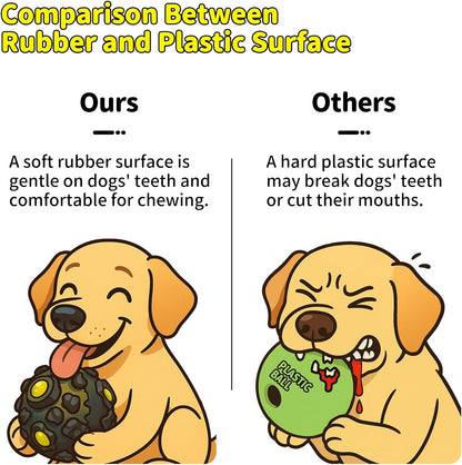 Dog Ball for Aggressive Chewers - Interactive Dog Toy Balls Fun Squeaky Sound to Keep Them Busy