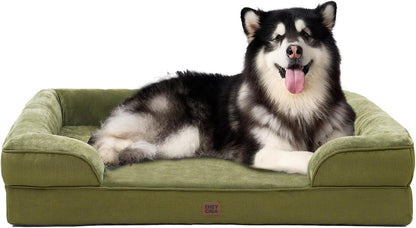 EHEYCIGA Orthopedic XXL Dog Bed for Extra Large Dogs, Waterproof Memory Foam Couch Bed with Sides