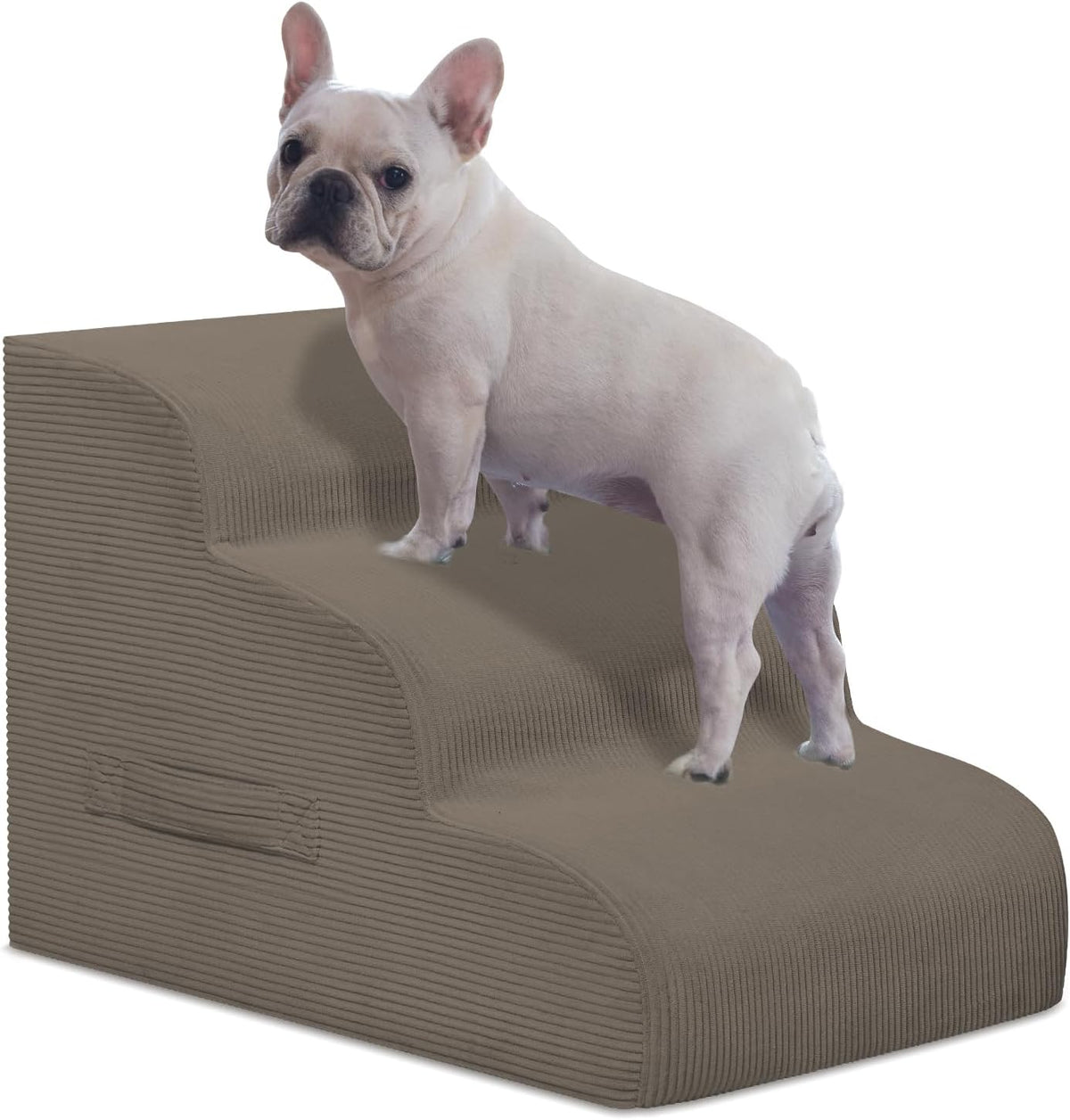 Dog Steps for Small Dogs, 3-Step Pet Ramp Stairs for High Beds and Sofa, Non-Slip Pet Stairs for
