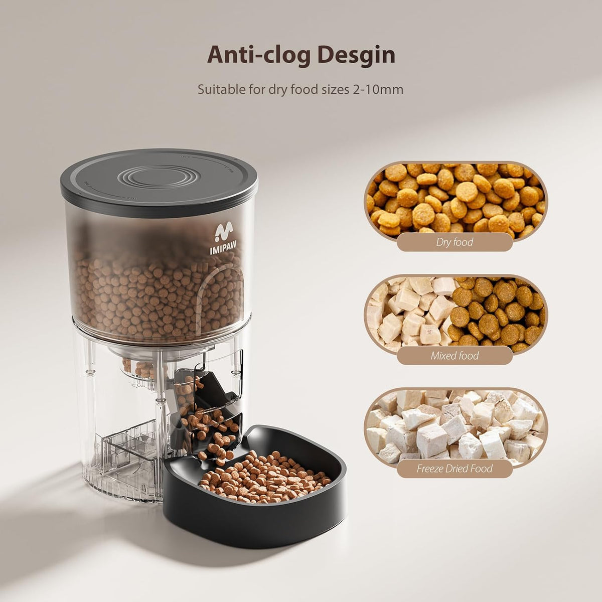 Automatic Cat Feeder, 5G WiFi Cat Food Dispenser with APP Remote Control, Pet Dry Food Smart